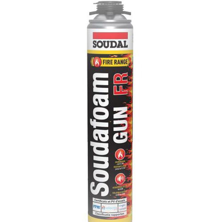 Mousse PU Soudafoam FR HY Gun rose 750ml - SOUDAL - 146750