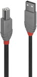 Cable Lindy USB 2.0 type A - B M/M 2m (Gris)
