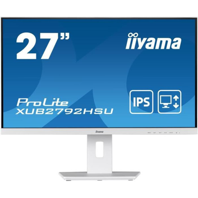 Ecran PC - IIYAMA XUB2792HSU-W5 - 27 FHD - Dalle IPS - 4 ms - 75Hz - HDMI / DisplayPort / VGA / USB - Pied réglable en hauteur