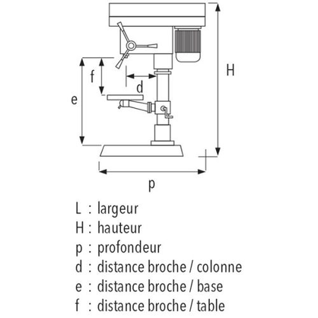 Perceuse d'établi 550W PE 22A - SIDAMO - 20502055