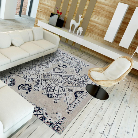 Tapis kilim GEO ABSTRA en coton Fait main OEKO TEX® Care&Fair