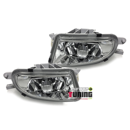 ANTI BROUILLARDS CHROM LISSES POUR MERCEDES SLK, W210, W208 (10894)