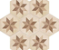 TERRA STELLA HEXAHONAL 25x21,6 cm BEIGE - Carrelage hexagonal motif étoile