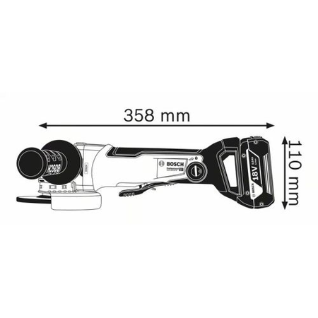 Meuleuse d'angle 18V GWX 18V-10 PC avec X-LOCK (sans batterie ni chargeur) + coffret L-BOXX - BOSCH - 06017B0700