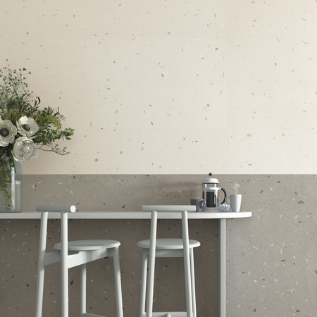 Croccante-R Sesamo- Carrelage aspect terrazzo 120x120 cm