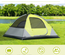 Tente de camping 3 pers. fibre verre polyester gris vert