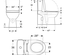 Pack WC au sol PRIMA standard blanc sortie horizontale - GEBERIT - 08325300000201