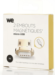 Lot de 2 connecteurs magnétiques We Micro-USB (Or)