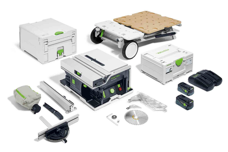 Scie circulaire sur table 2x18V CSC SYS 50 EBI-Set + 2 batteries 5Ah + chargeur - FESTOOL - 577379