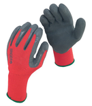 Gants tricot polyamide enduit latex rouge/gris T8 - SINGER - NYM15LG - 8