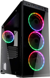 Boitier Moyen Tour ATX Kolink Horizon RGB avec panneaux vitrés (Noir)