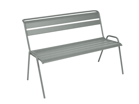 Banc de jardin en métal Monceau Gris Lapilli - Fermob