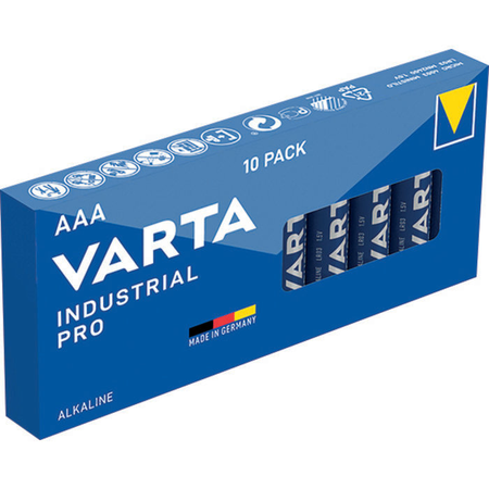 Boîte de 10 piles alcalines INDUSTRIAL Pro 1,5V LR03 - VARTA - 4003211111