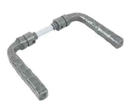 Béquille double Bellac fer cementé poli verni 2 portées carré 7mm - BOUVET - B48DB8232