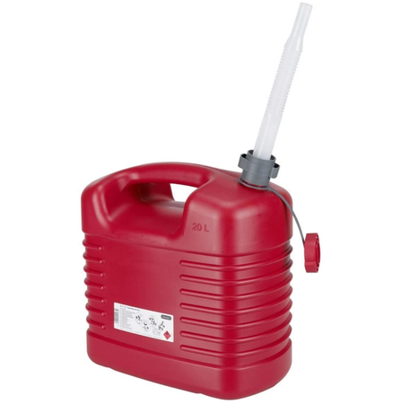 Jerrycan carburant en plastique 20L avec bec flexible - PRESSOL - 21 137