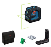 Laser lignes 3,7V GLL 20-22 G Professional (sans batterie ni chargeur) + 4 piles 1,5 V LR6 AA + poche + platine - BOSCH - 0601065600