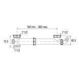 Tubulure pour évier 2 cuves sans siphon en PVC avec prise mixte - VALENTIN - 00 775100 001 00