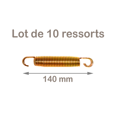 Lot de 10 ressorts Gold 140mm pour trampoline de jardin