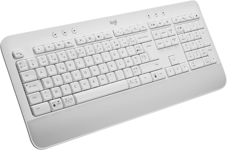 Logitech - Clavier sans fil - Ergonomique Entier avec Repose-Poignets - Signature K650 - Blanc