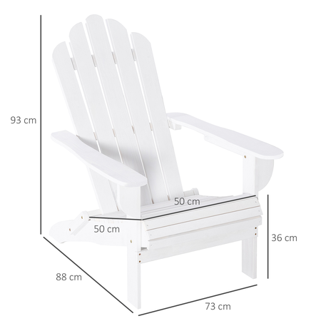 Fauteuil de jardin Adirondack pliable bois sapin