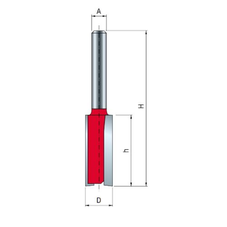 Mèche droite à deux tranchants D10 H25,4/62,4 Q8 Z2 - FREUD - F03FR00331