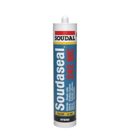 Mastic colle SOUDASEAL 242MC noir 290ml - SOUDAL - 137356