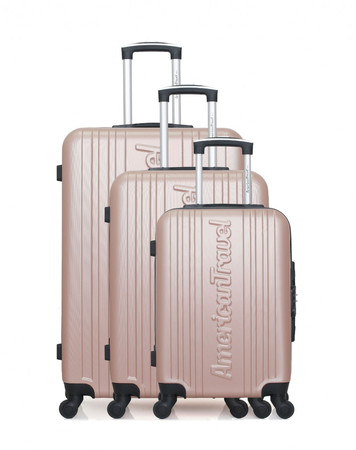 AMERICAN TRAVEL - SET DE 3 ABS SPRINGFIELD 4 Roues