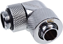 Raccord rotatif coudé à compression pour Tube Ø13mm - G1/4 Alphacool Eiszapfen (Argent)