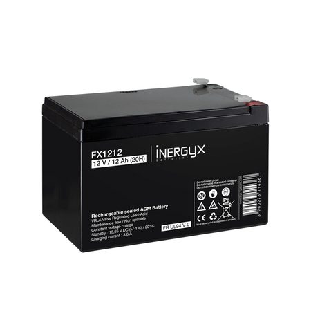 Batteries rechargeables 12VDC 12AH flamme retardante - IZYX - FX1212