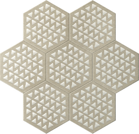 TERRACRETA Intarsio Argilla - carrelage hexagonal 25x21,6 cm aspect carreaux de ciment