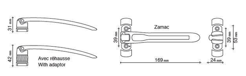 Entrebaîlleur de sécurité MOST pour porte couleur dorée - SOCONA - M2