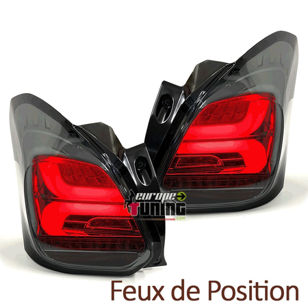 FEUX NOIRS AVEC CLIGNOTANTS LED SEQUENCIELS POUR SUZUKI SWIFT III 2017-  (05451)