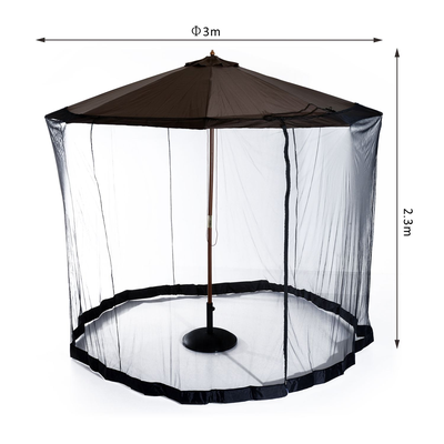 Moustiquaire cylindrique pour parasol 3 m