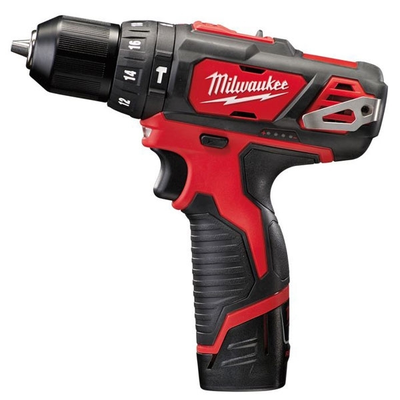 Perceuse-visseuse 12 V M12 BDD-202C + 2 batteries 2 Ah + chargeur en coffret - MILWAUKEE TOOL - 4933441915