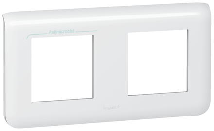 Plaque de finition Blanc MOSAIC horizontale blanc 2x2 modules - LEGRAND - 78804