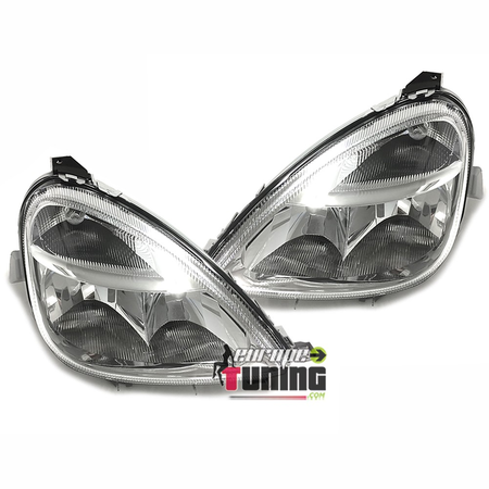 2 PHARES FACELIFT A VITRES LISSES MERCEDES CLASSE A W168 1997-2004 (12448)