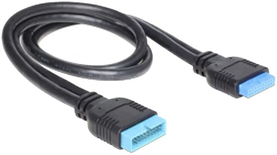 Rallonge Cable USB 3.0 interne Delock (19 broches) 45cm (Noir)