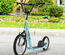 Trottinette patinette freestyle grandes roues pneumatiques bleu ciel