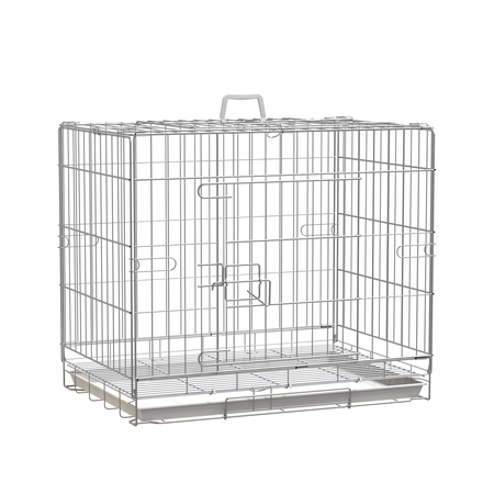 Cage pour chien pliable plateau amovible 2 portes verrouillables