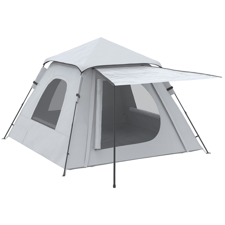 Tente de camping automatique pop up 2-3 pers. gris clair