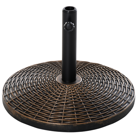 Pied de parasol rond poids net 25 Kg noir bronze