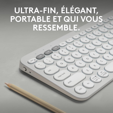 LOGITECH - Clavier sans fil - Pebble Keys 2 K380s - Bluetooth - Bouton Easy-Switch - Graphite - (920-011803)