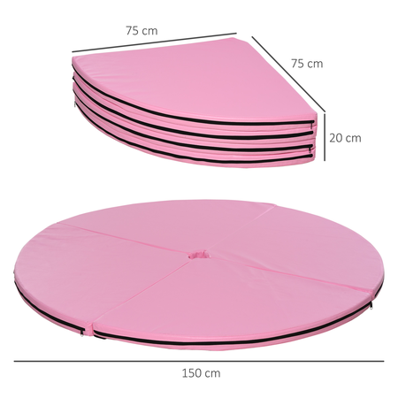 Tapis de pole dance pliable Ø 150 cm épaisseur 5 cm PVC