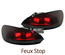 FEUX SPORT ROUGES FUMES NOIRS TUBES LED CELIS VW SCIROCCO III 2008-2014 (05370)