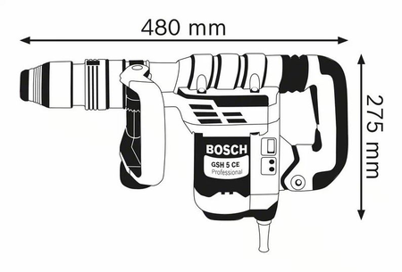 Marteau-piqueur 1150W SDS max GSH 5 CE Professional - BOSCH - 0611321000