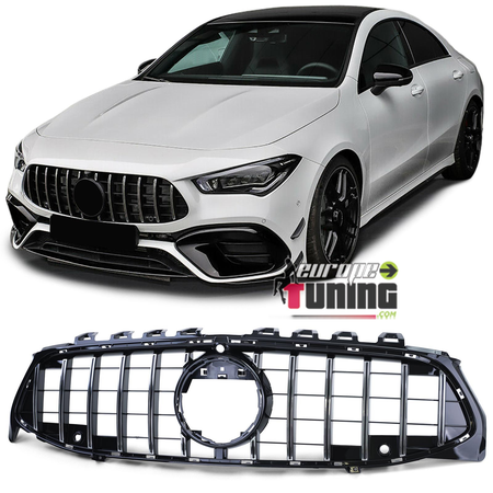 CALANDRE PANAMERICANA LIGNE AMG GT NOIR CHROME MERCEDES CLA W118 C118 X118 2019- (05569)