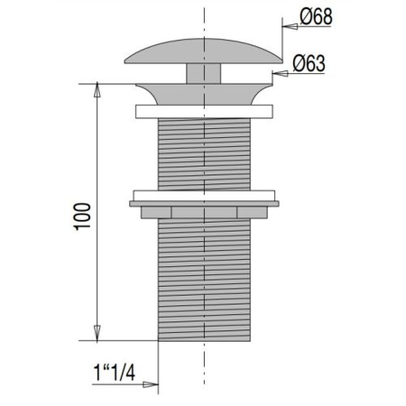 Bonde de lavabo champingon D62 sans lanterne - VALENTIN - 00 123500 000 00