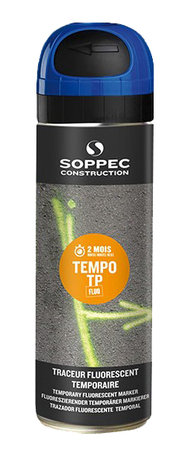 Bombe peinture temporaire Tempo TP 500ml - orange - SOPPEC - 141616O