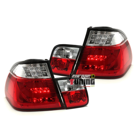 2 FEUX ROUGES CLAIRS LED LIGHTBAR CELIS BMW SERIE 3 TYPE E46 BERLINE 1998-2001 (00472)