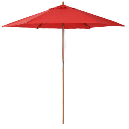 Parasol droit hexagonal dim. Ø 2,5 x 2,3H m bambou polyester